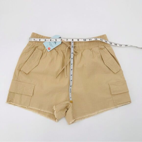 NiMin Dra string Raw Hem Mini Cargo pockets Shorts - Picture 5 of 7